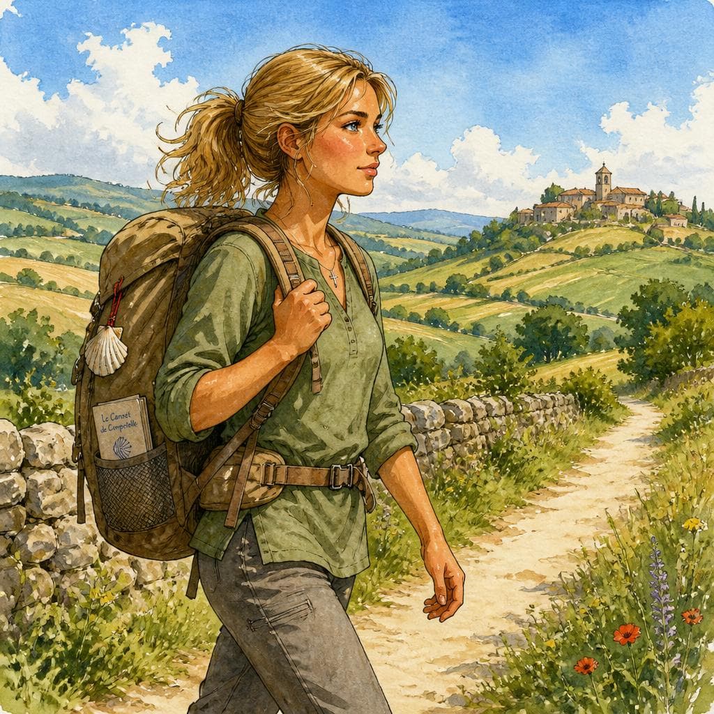 Le Dernier Tampon du Carnet de Compostelle — قصة فرنسية A0 Culture & Travel