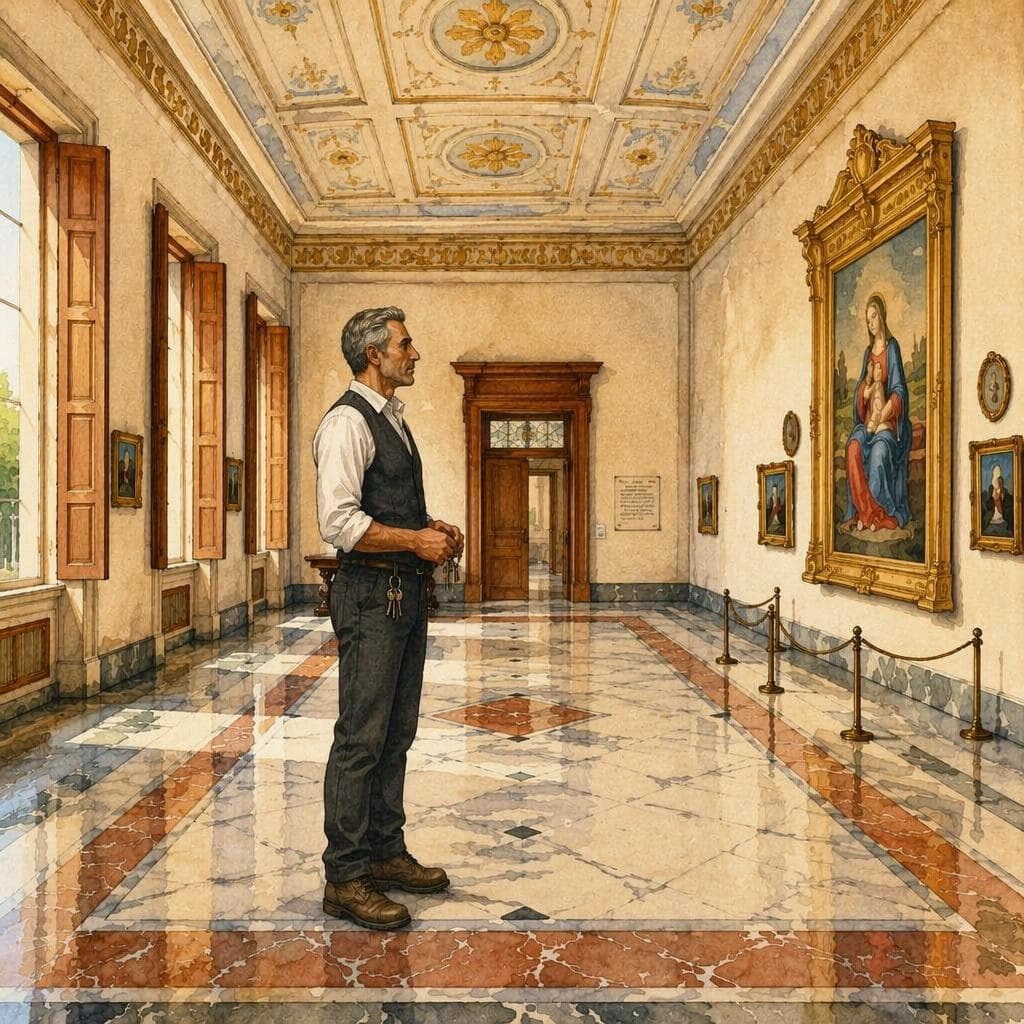Il Custode che Nascose i Quadri sotto il Fienile — B2 History Italiaans verhaal