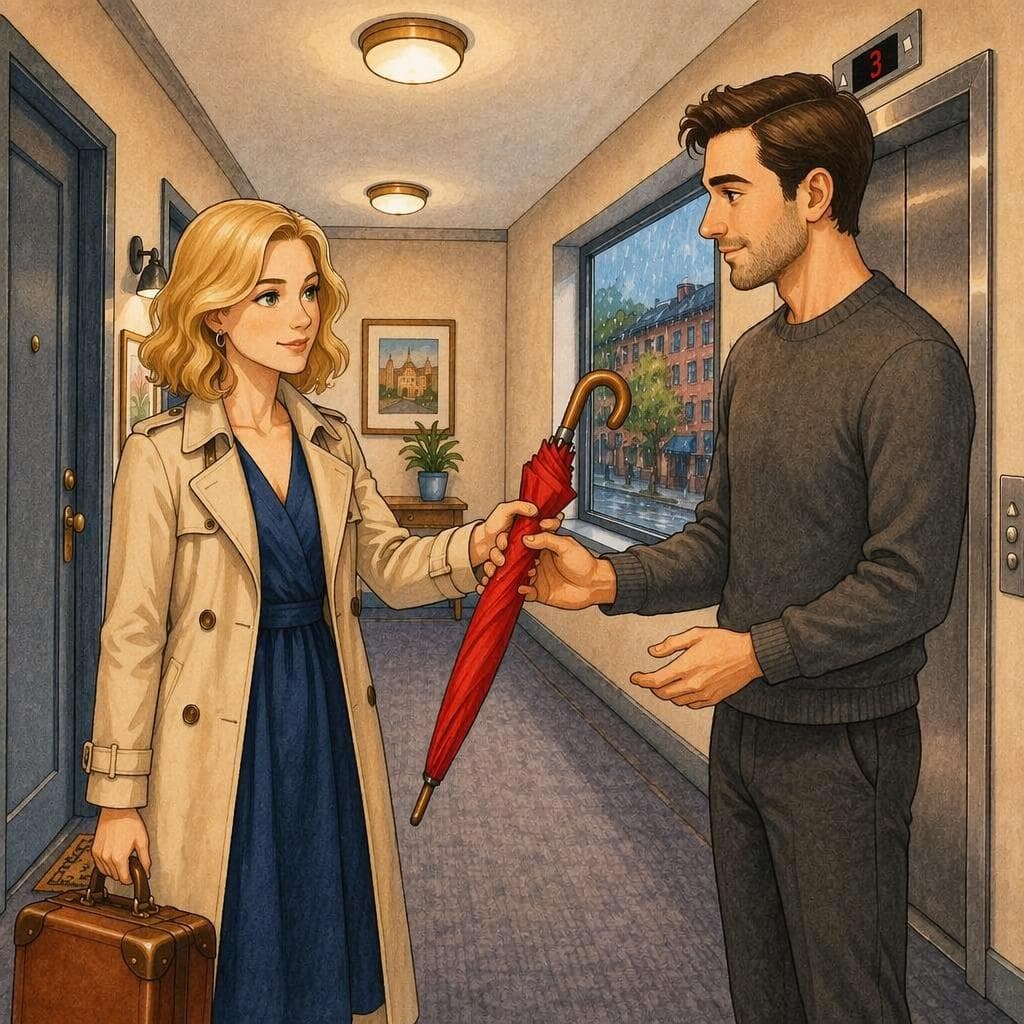L'Ombrello Restituito Troppo Tardi — A2 Relationships & Drama Italiaans verhaal