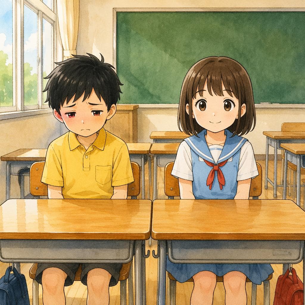 となりの席の子が泣いた理由 — A0 Daily Life história japonesa