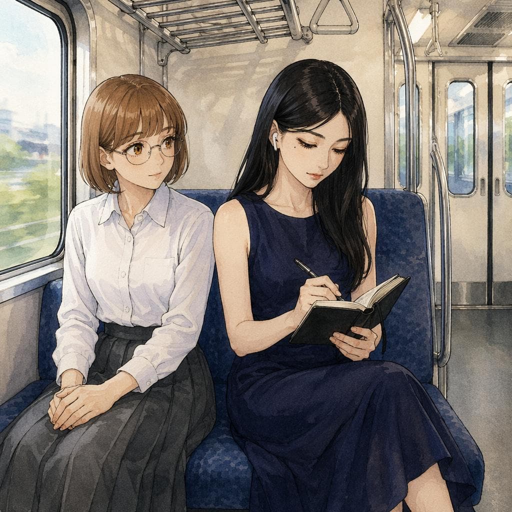隣の席の人が落とした手帳 — A1 Daily Life história japonesa