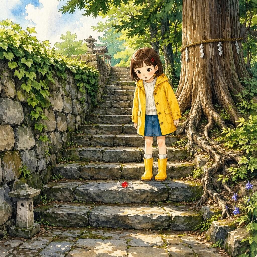 毎朝、石段に置かれる飴一粒 — A0 Mystery história japonesa