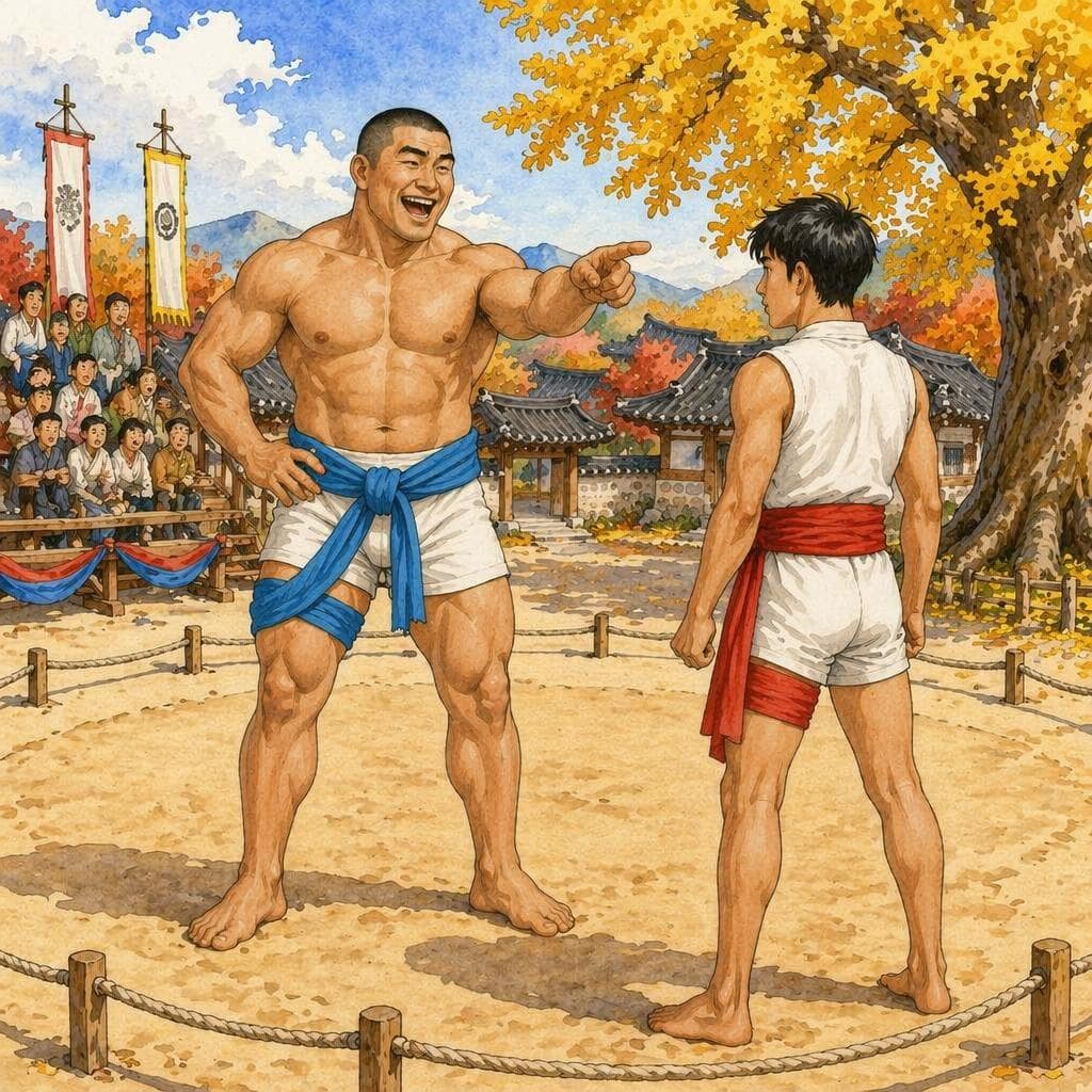 The Boy Who Wrestled the Village Champion — A2 Sports Korean story