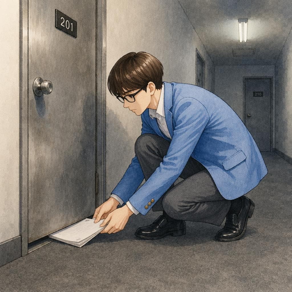 The Homework Slipped Under the Wrong Door — Storia coreana A1 Daily Life