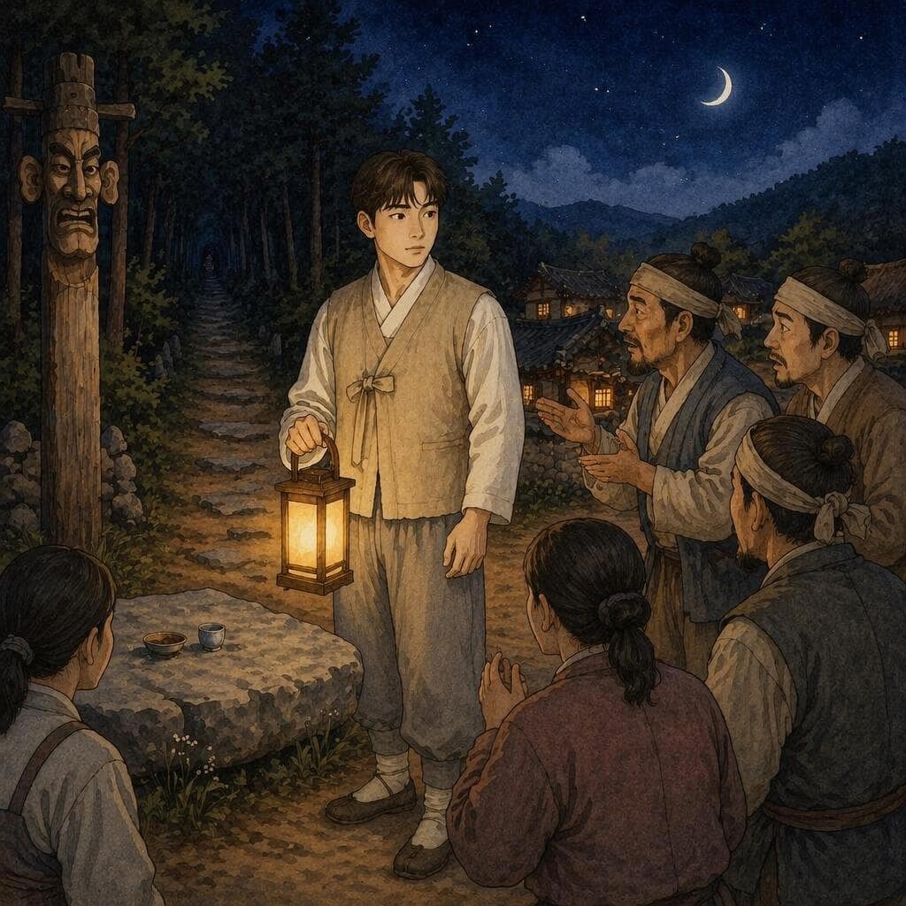 The Fox Fire That Lit the Wrong Mountain Path — A2 Myths & Legends Korean story