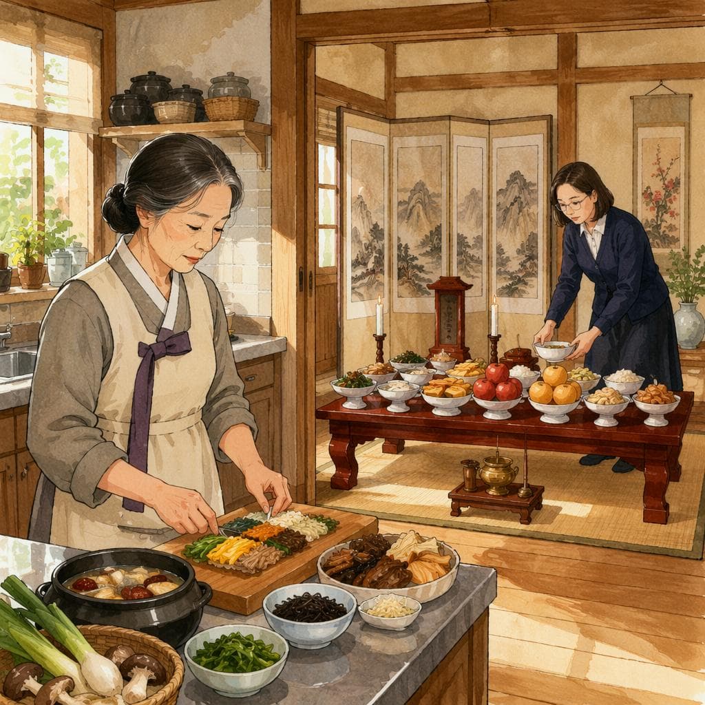 The Jesa Table Set Without the Youngest Daughter — Storia coreana A2 Daily Life