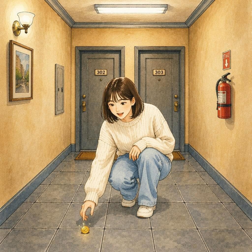 The Lucky Coin Left at the Wrong Apartment Door — Storia coreana A1 Daily Life