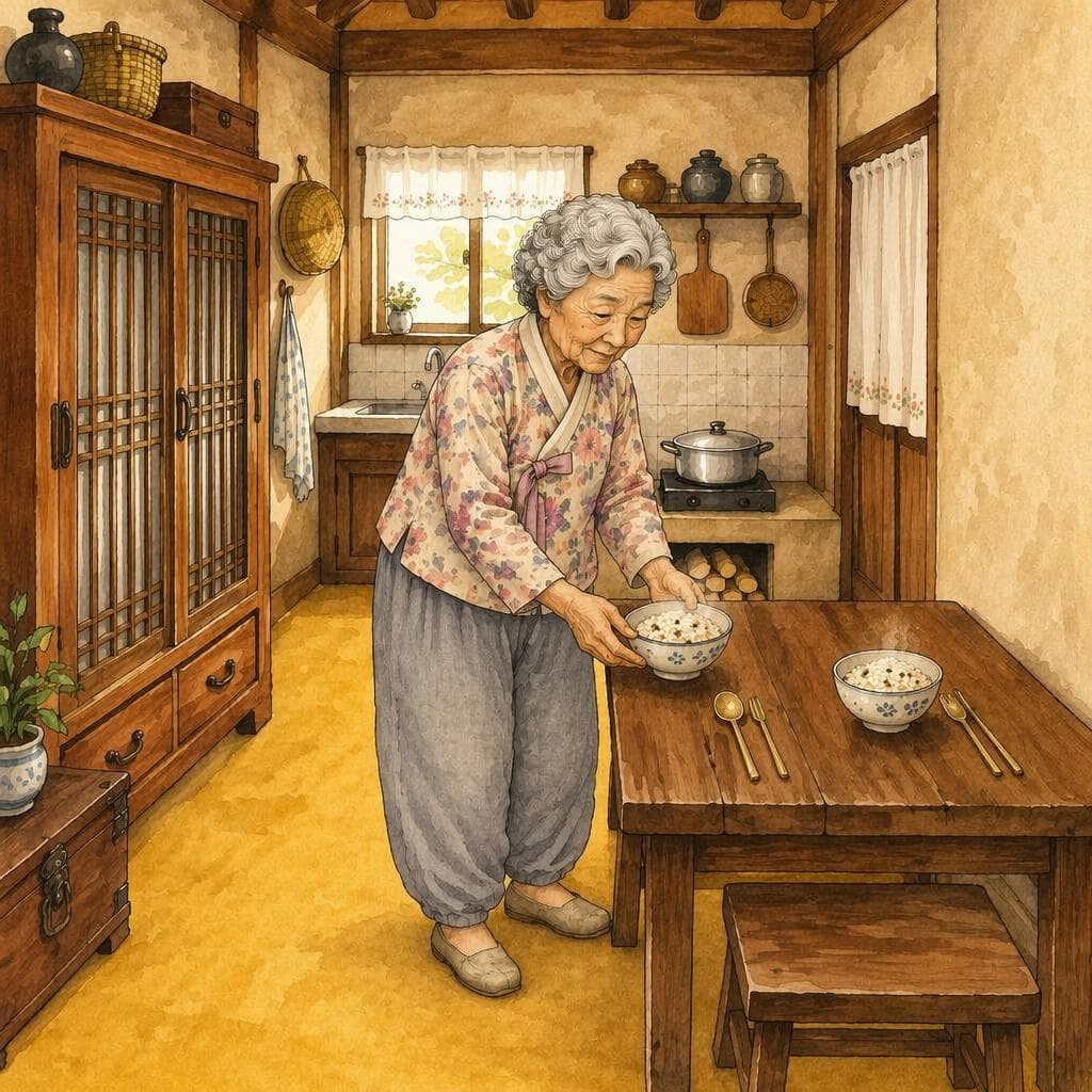 The Barley Rice Cooked for the Table That Was Never Set — A2 Food & Cuisine 韓国語ストーリー