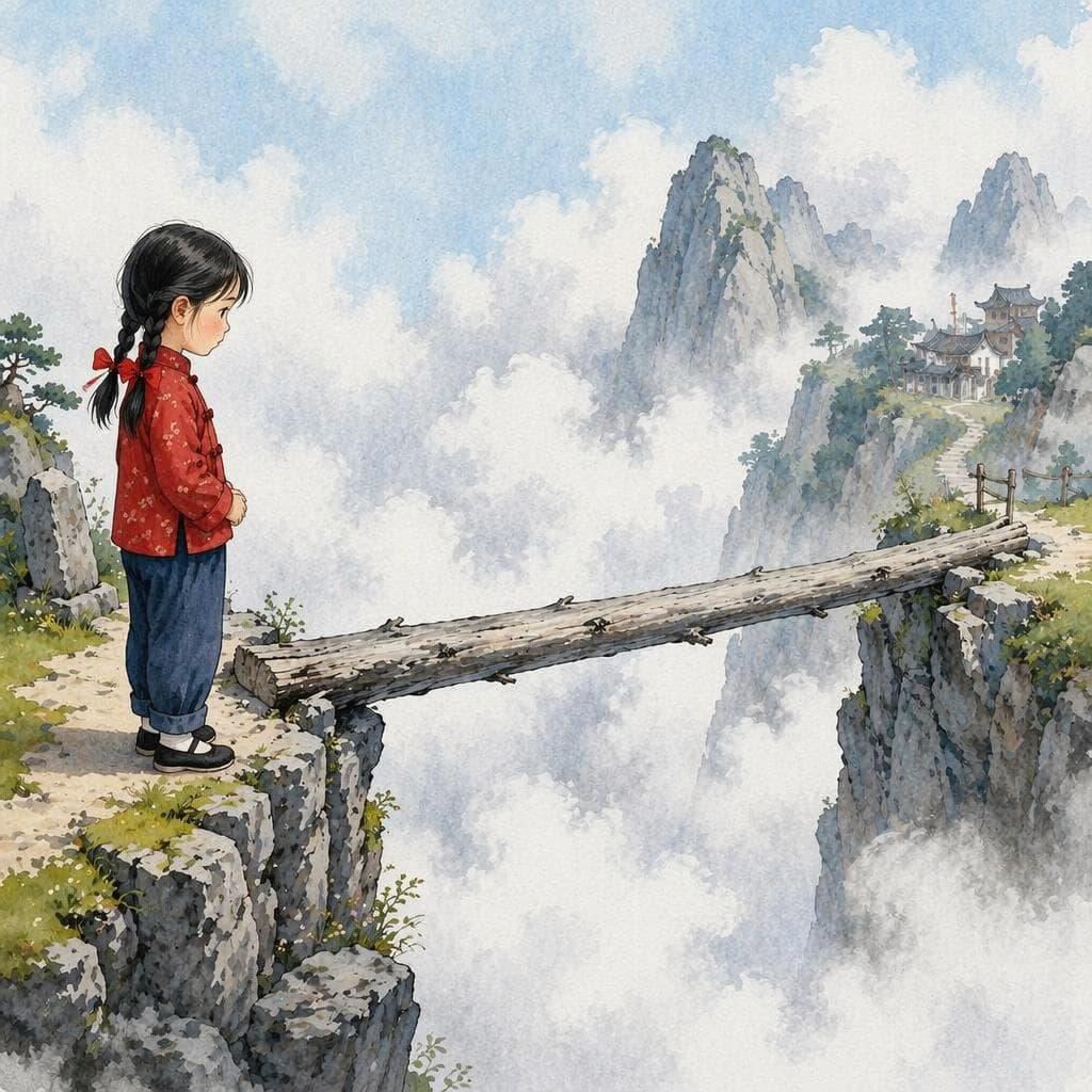 云雾中的独木桥 — A0 Nature & Adventure histoire chinoise