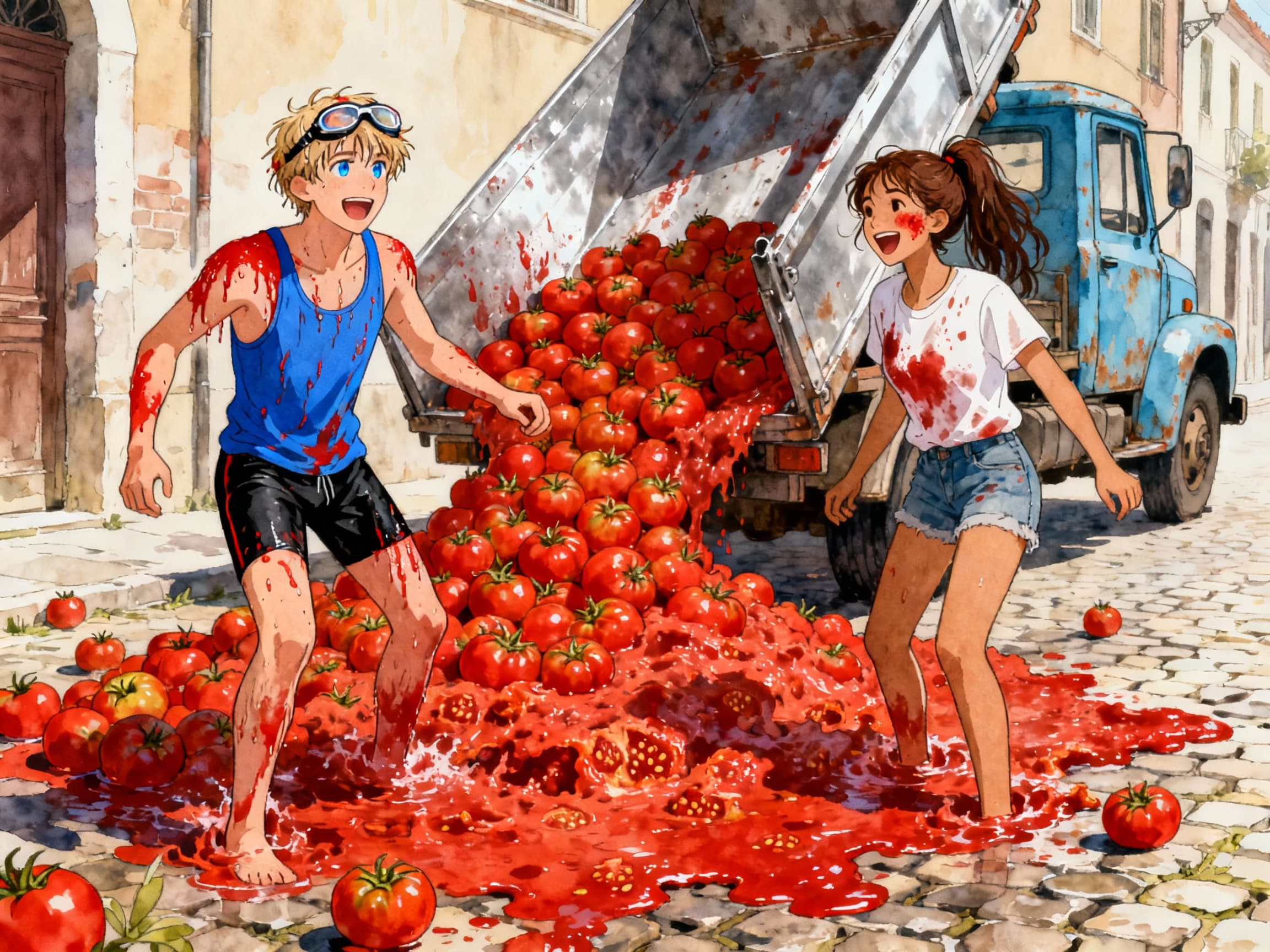 Cover for La Tomatina de Buñol: Una Fiesta Roja y Divertida