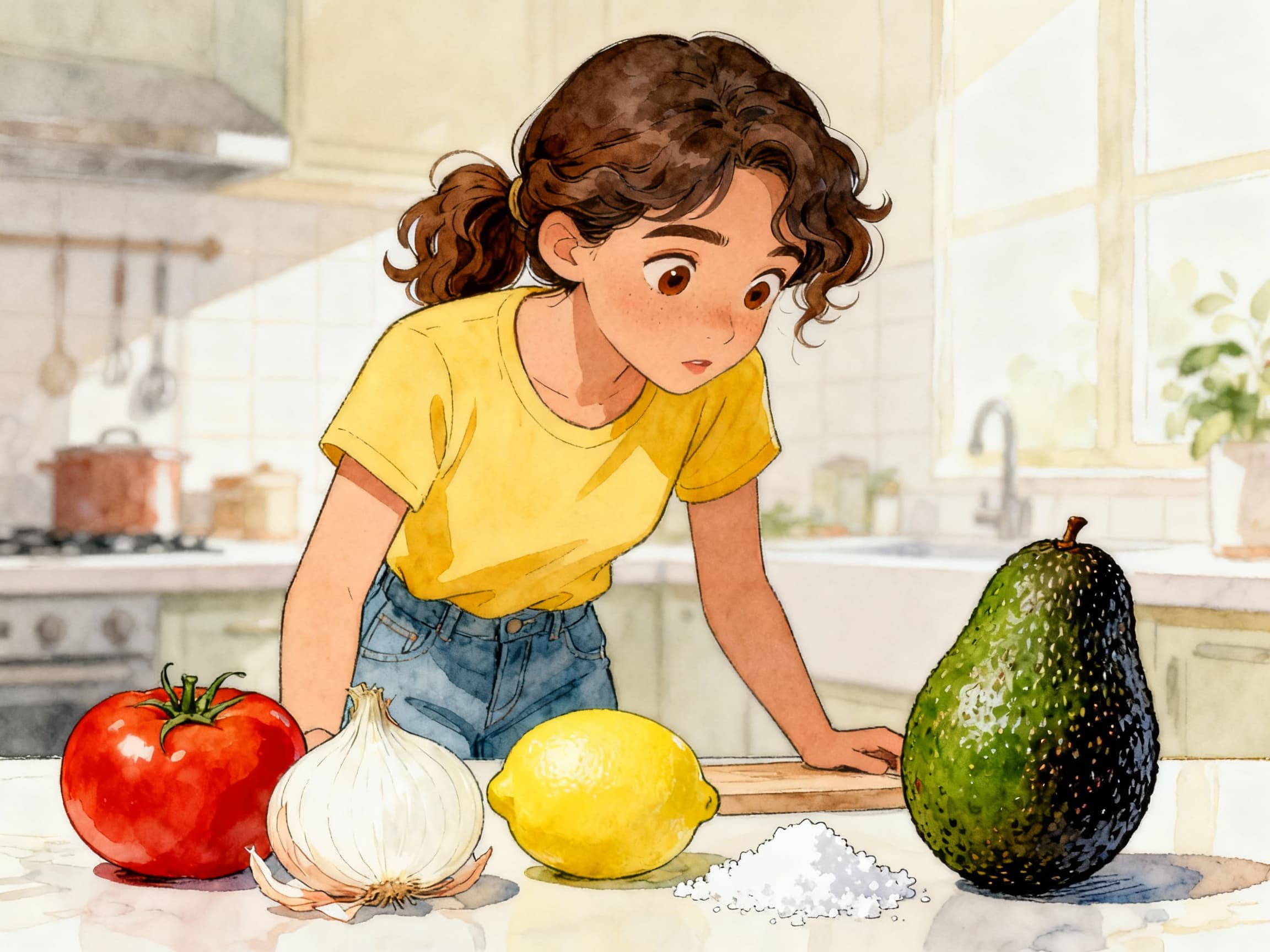 Cover for Mi primer intento de hacer guacamole: ¿Dónde está el aguacate perfecto?