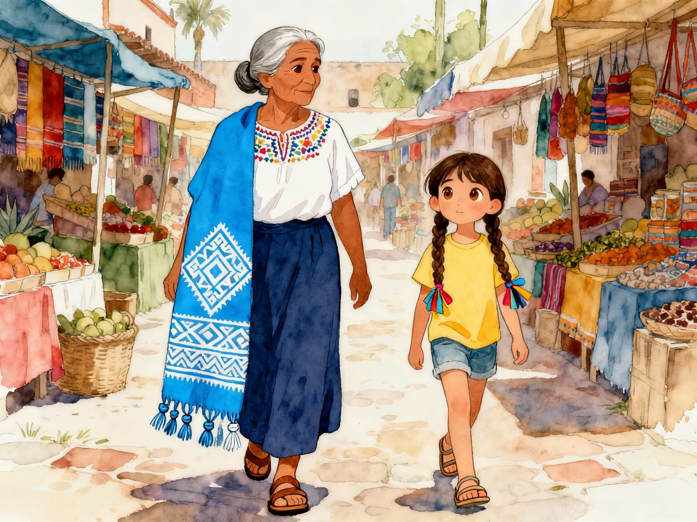 Cover for ¿Por qué mi abuela usa un rebozo en el mercado? Un día de colores y tradición en México