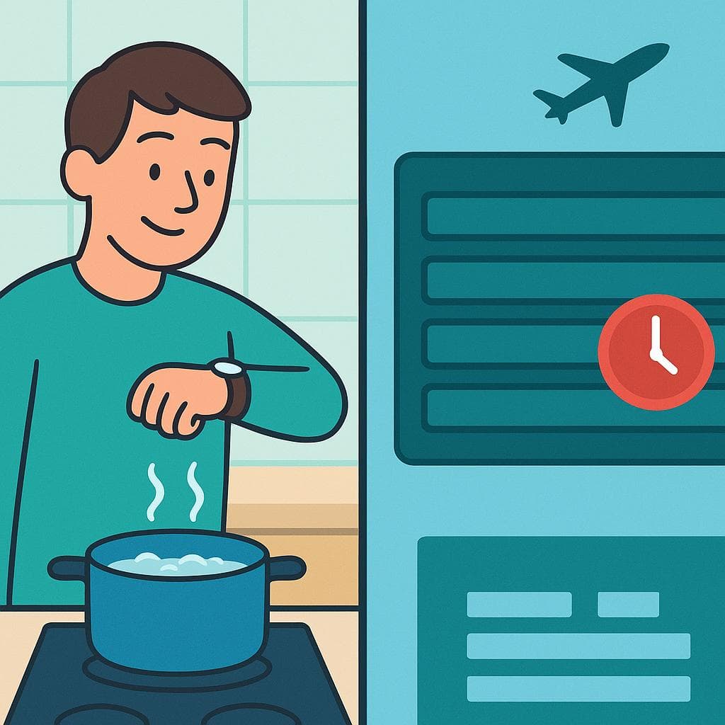 Split-screen showing tardar (everyday time taken) vs demorar (formal delay).