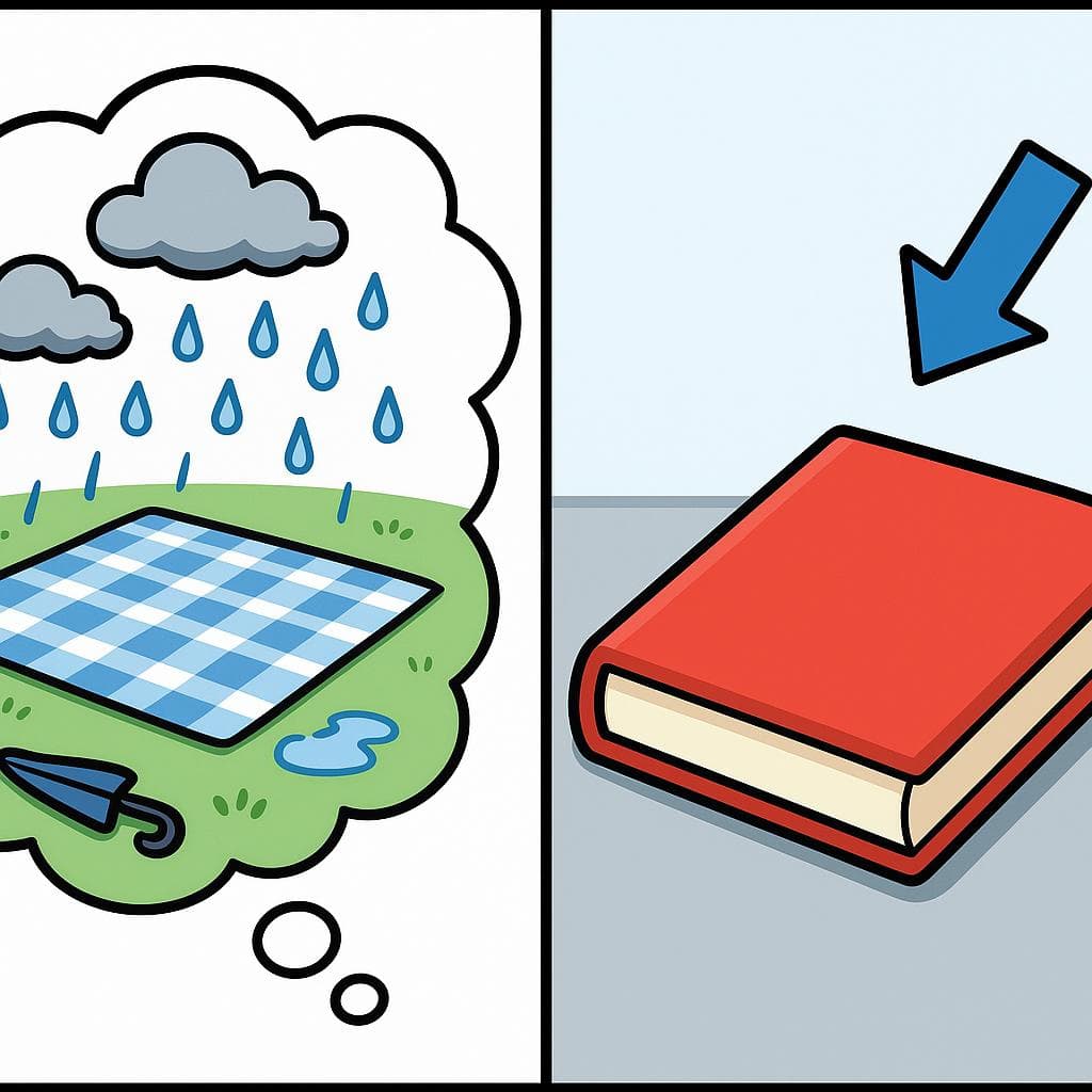 Split-screen showing the difference between lo cual (abstract idea) and el cual (specific noun).