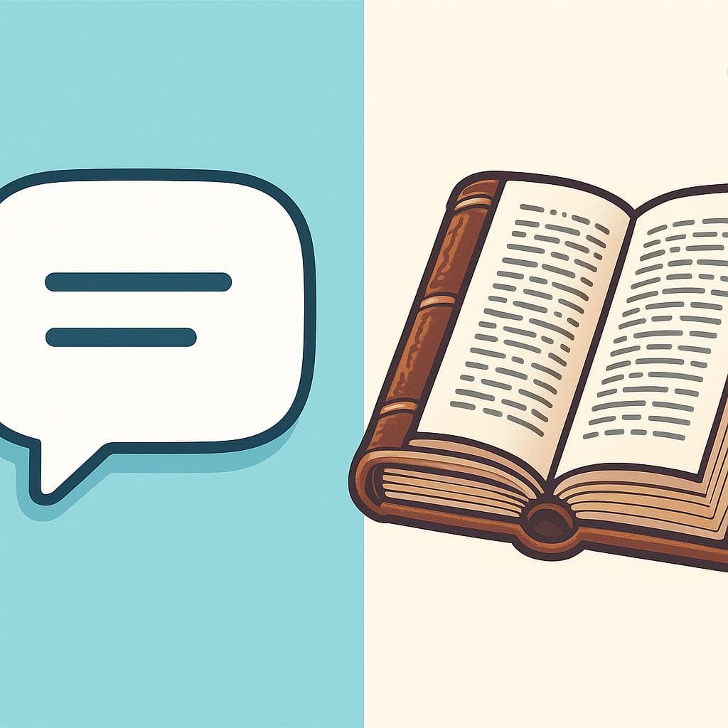 A split-screen showing the '-ra' form as a casual chat bubble and the '-se' form as text in a formal, old book.