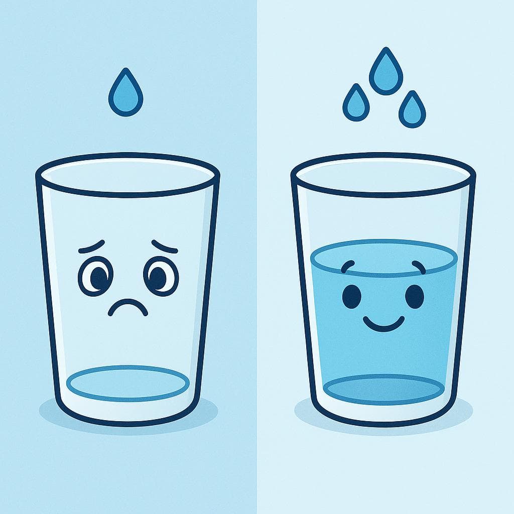 A split-screen showing the difference between 'poco' (not enough) and 'un poco de' (a little bit).