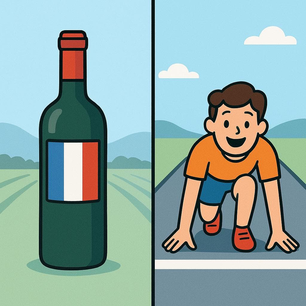 Split-screen showing de (origin) vs desde (starting point).