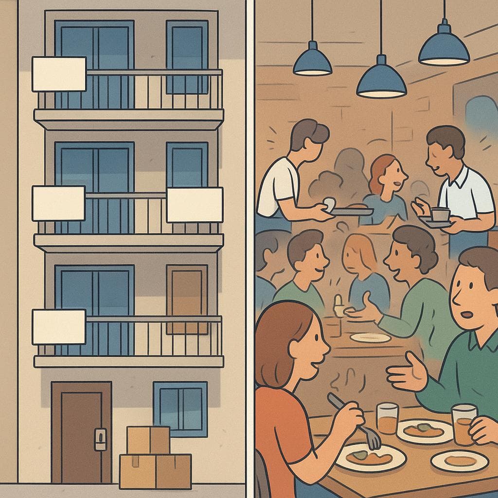 Split-screen showing se pasivo (focus on things) vs se impersonal (focus on people's actions).