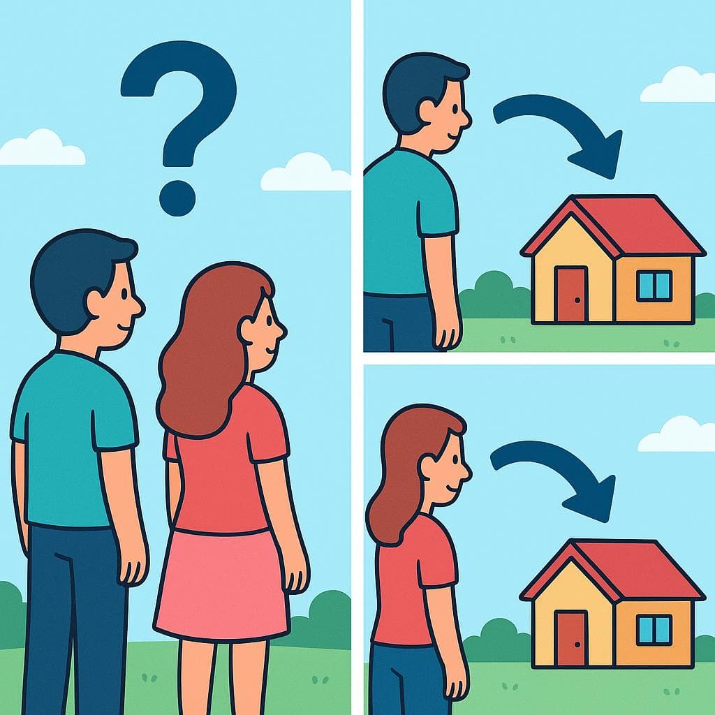 A split-screen showing the ambiguity of 'su' versus the clarity of 'de él/de ella'.