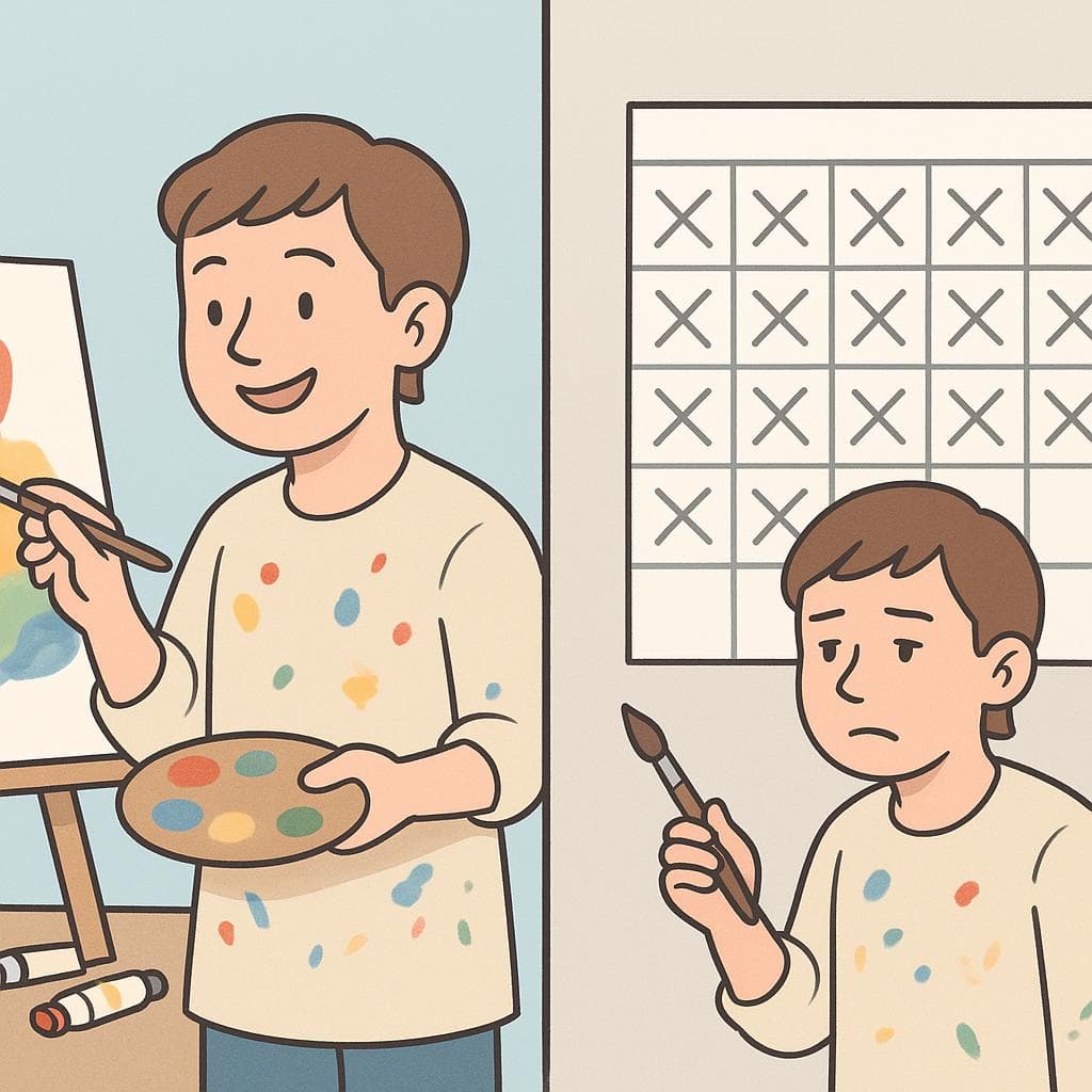 Split-screen showing 'estar + gerund' (action now) vs 'llevar + gerund' (action over time).