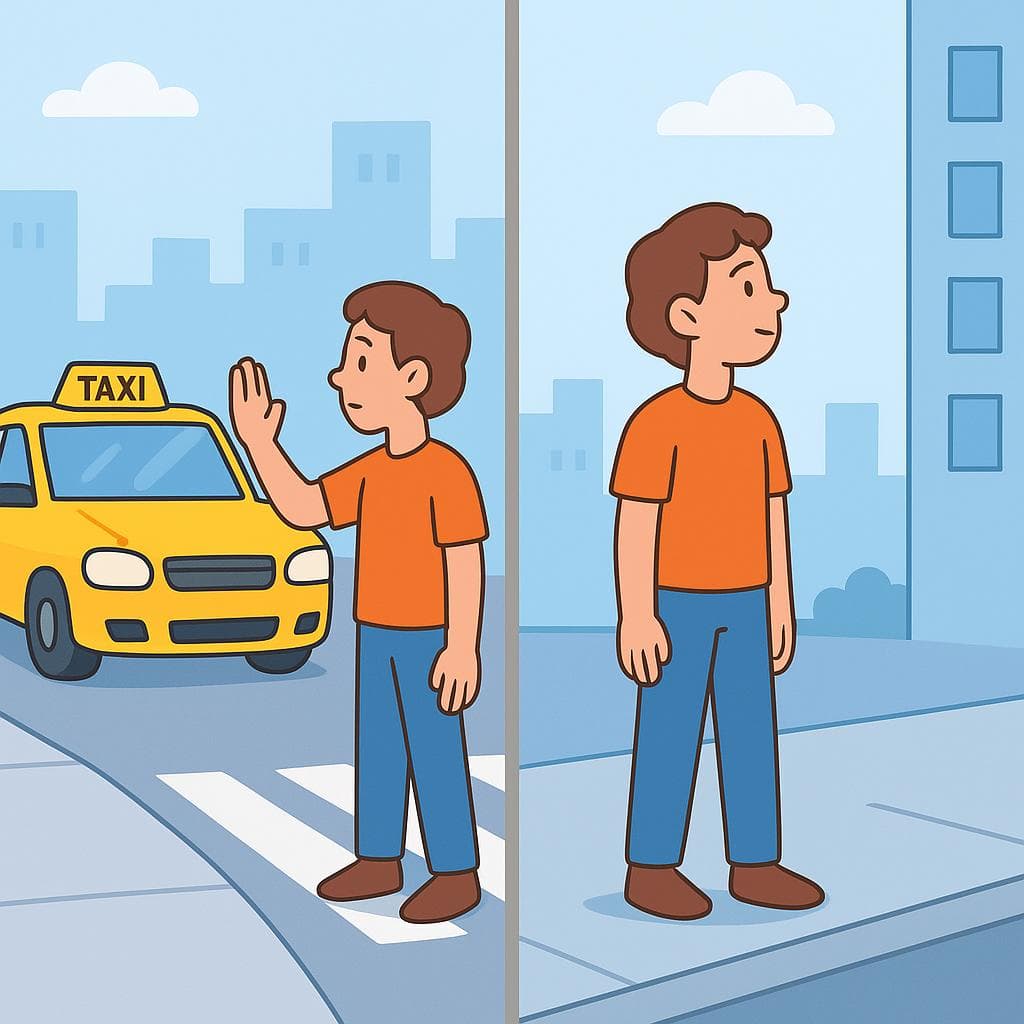 A split-screen showing the difference between parar (stopping something else) and pararse (stopping yourself).