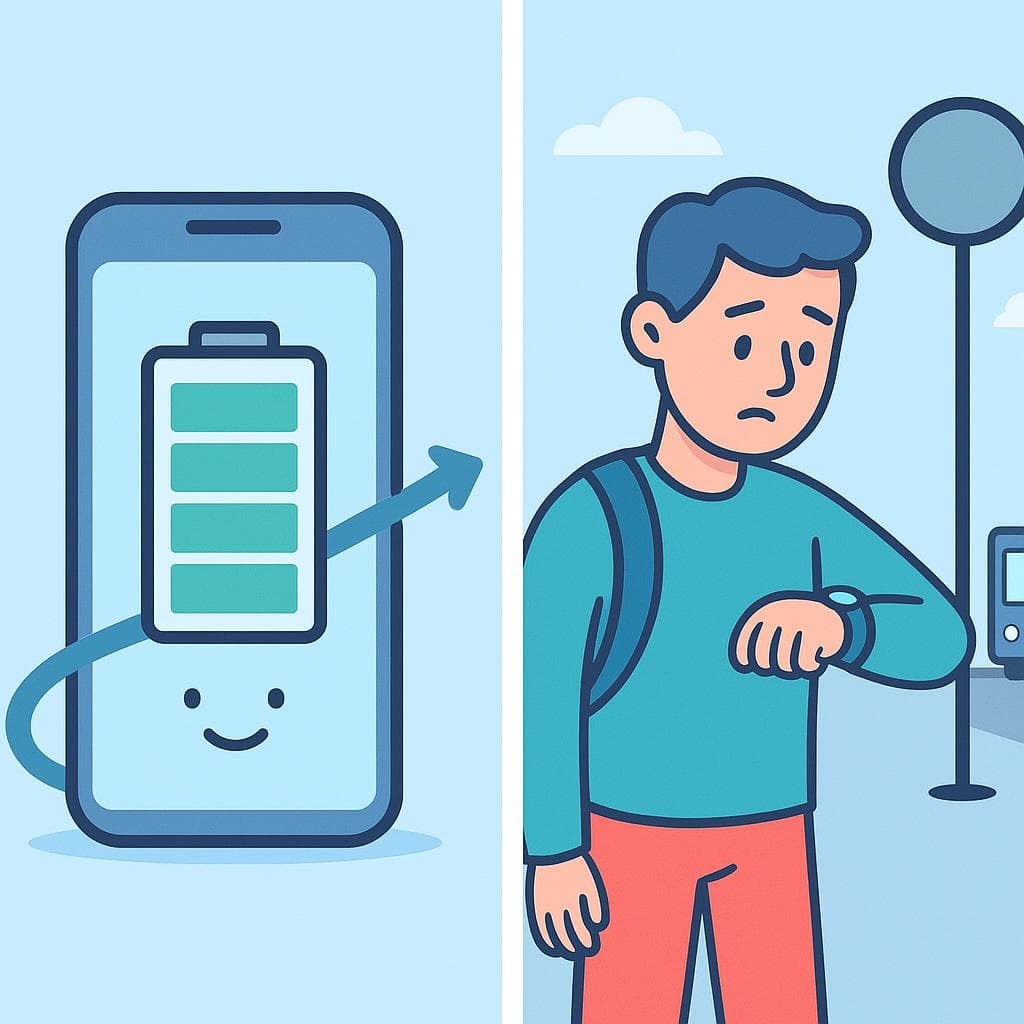 A split-screen showing durar (duration) with a battery life icon, and tardar (time taken) with a person running against a clock.