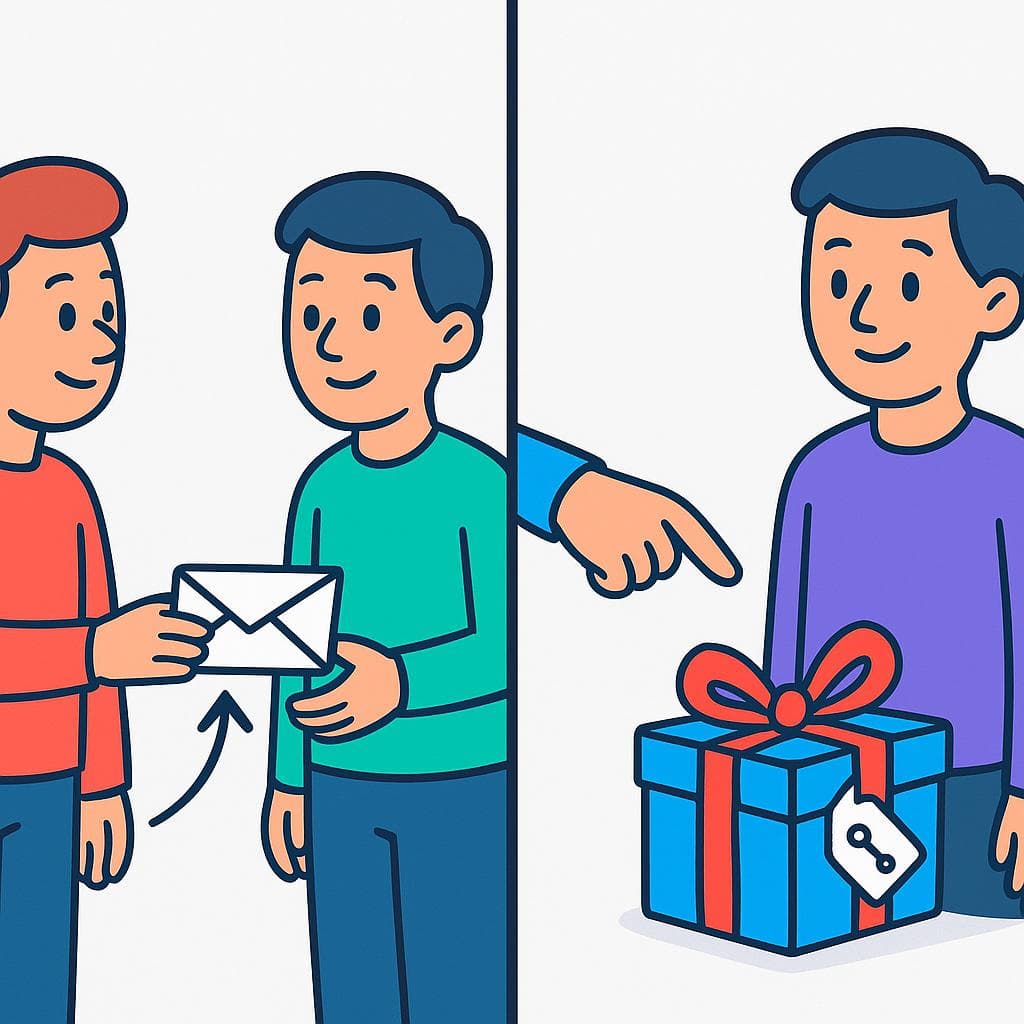 A split-screen showing 'me' receiving a verb's action, versus 'mí' being pointed to by a preposition.