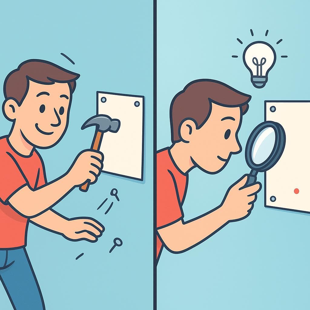 Split-screen showing 'fijar' (to attach) vs 'fijarse' (to notice).