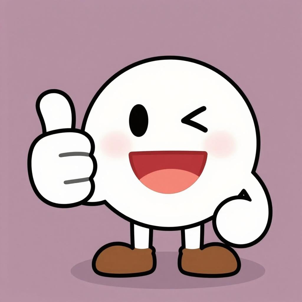 A person giving a thumbs up with a happy expression.