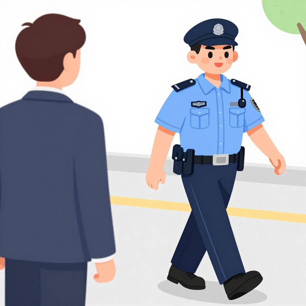 A sturdy security guard in a uniform walking closely beside a person to protect them.