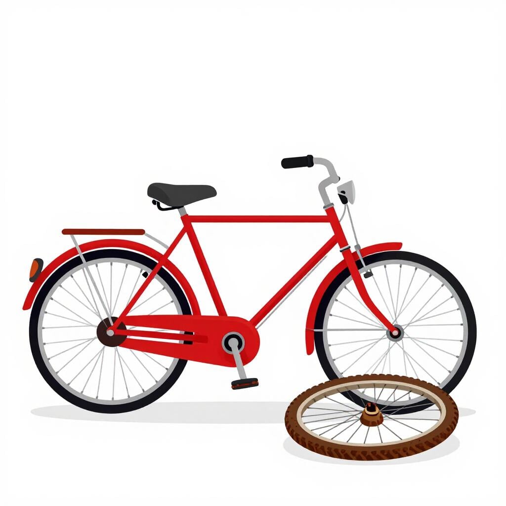 Een glimmende nieuwe rode fiets naast een oude, roestige, kapotte fiets die tegen een muur leunt.