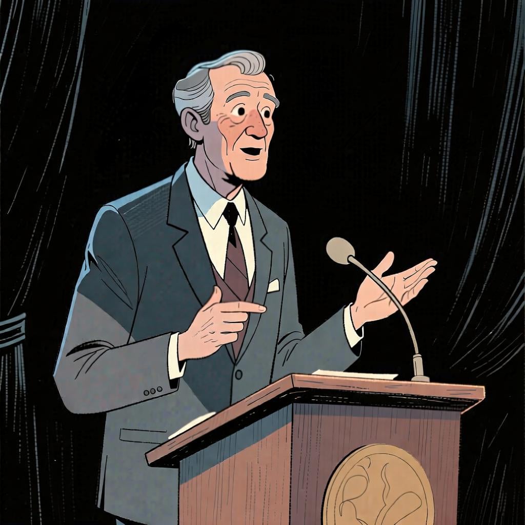 A formally dressed man, representing the title 'Mr.' or 'Sir'.