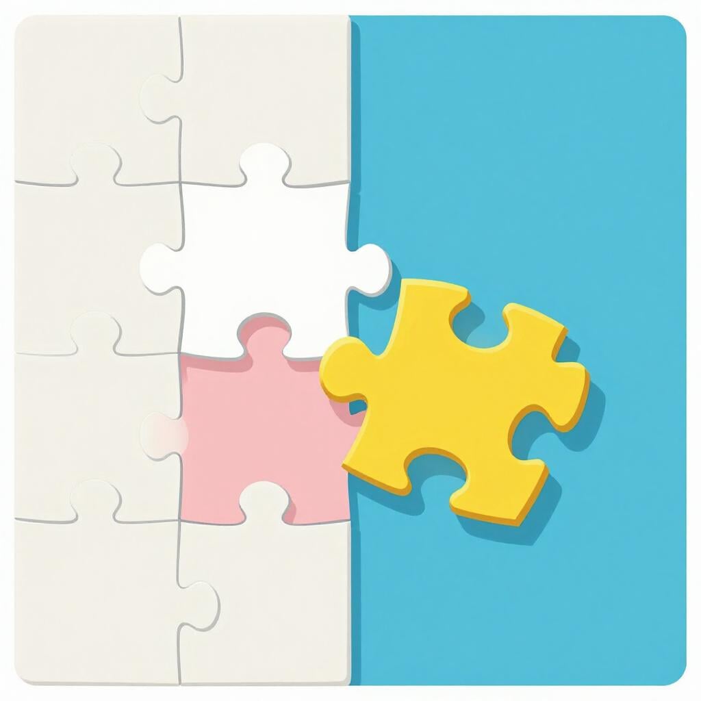 A single puzzle piece being placed into a larger puzzle to complete a picture.
