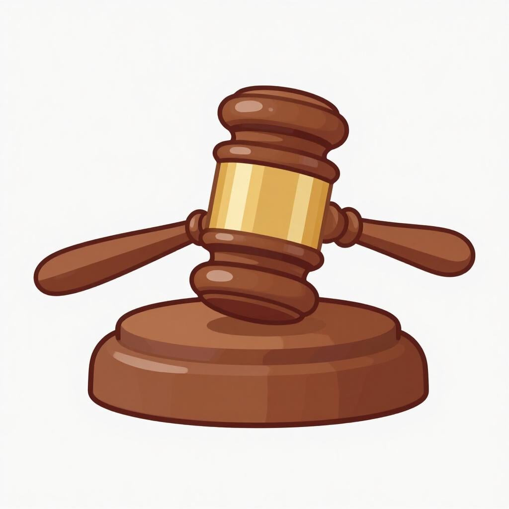 A wooden gavel resting firmly on its sound block.