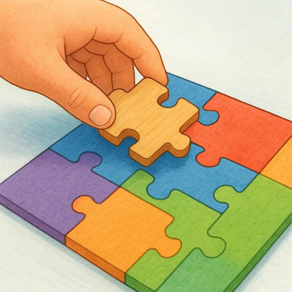 A colorful illustration showing a hand completing a jigsaw puzzle by placing the last piece, symbolizing a decisive action or intervention.