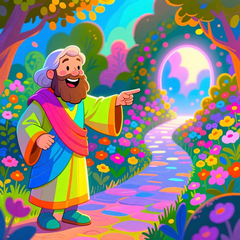 A friendly figure gently suggesting a positive action to another person, symbolizing giving advice.