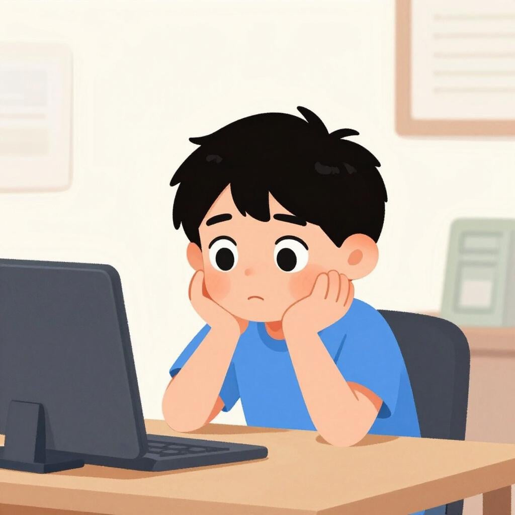 A young student leaning forward with eyes wide open, listening intently.