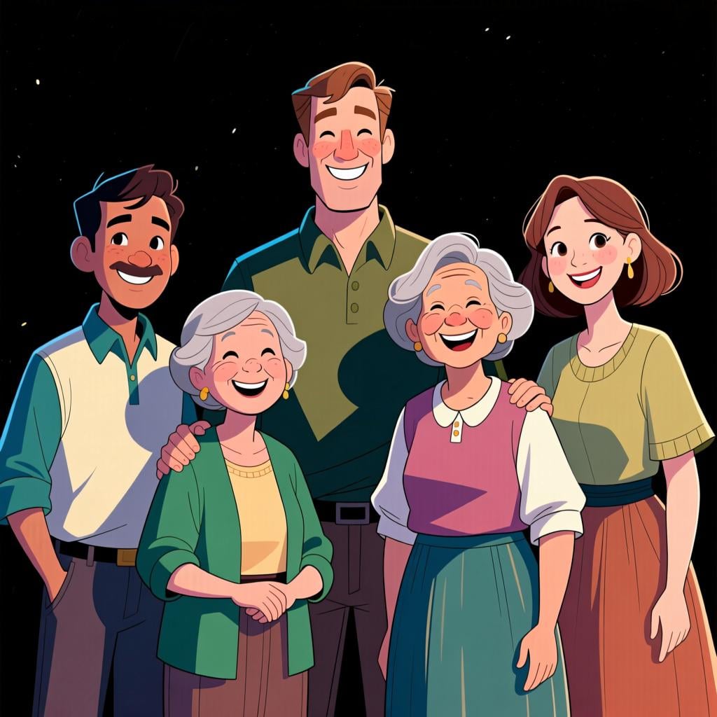 A diverse group of five smiling people of different ages and ethnicities standing together, representing 'everyone'.