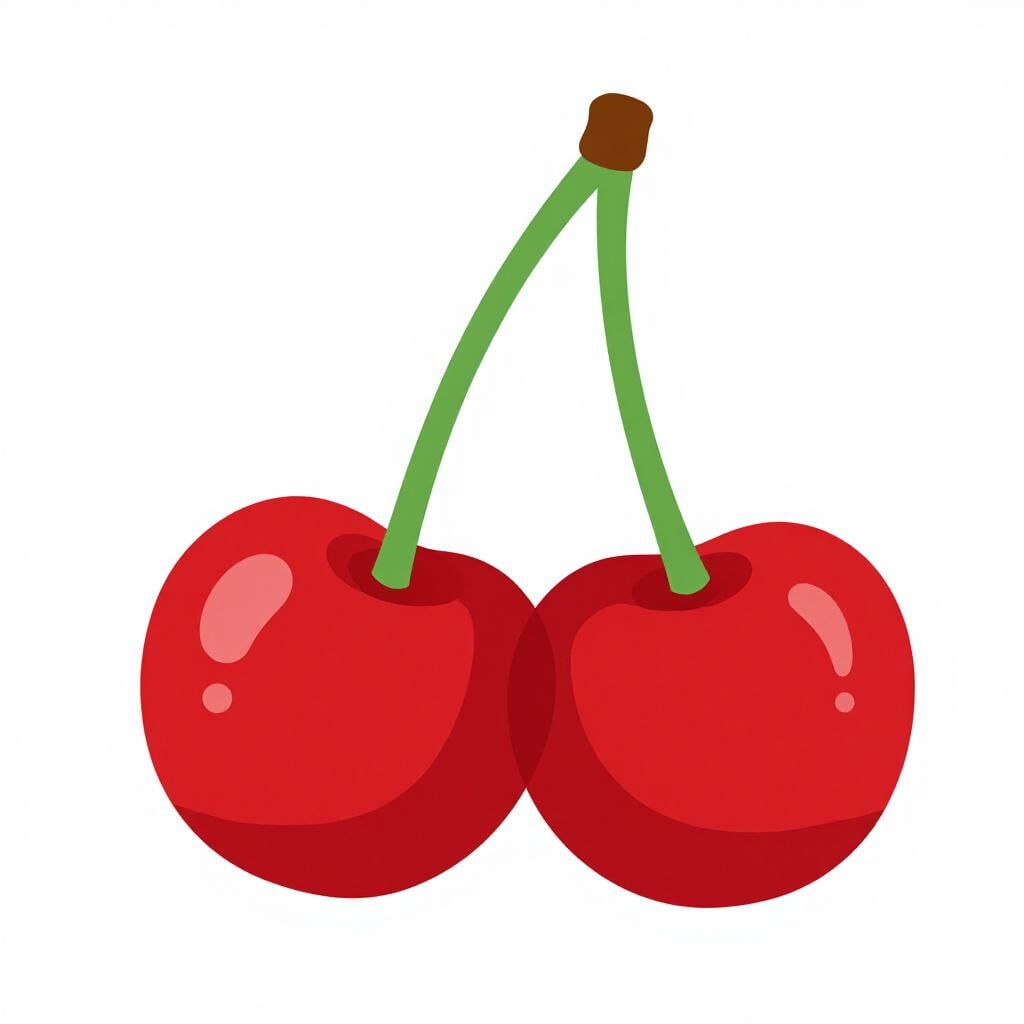 Een close-up van een helderrode, rijpe kers met een glanzende afwerking.