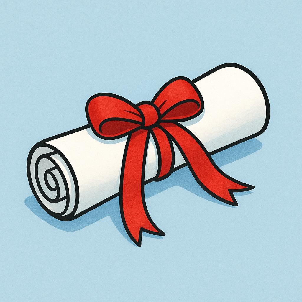 A tightly rolled-up scroll tied neatly with a ribbon, symbolizing a contained, specific phrase or saying.