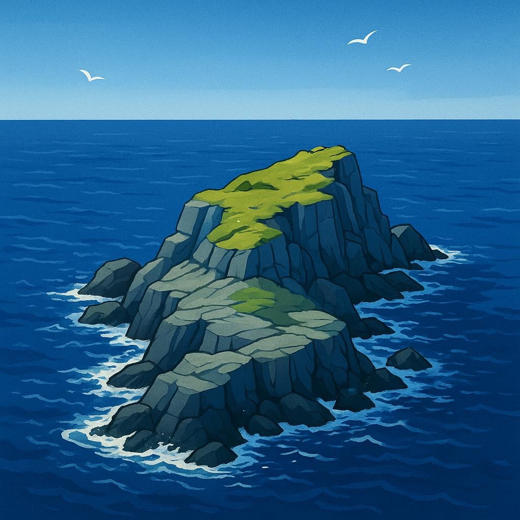 A high, rocky piece of land dramatically jutting out into a vast blue ocean under a clear sky.