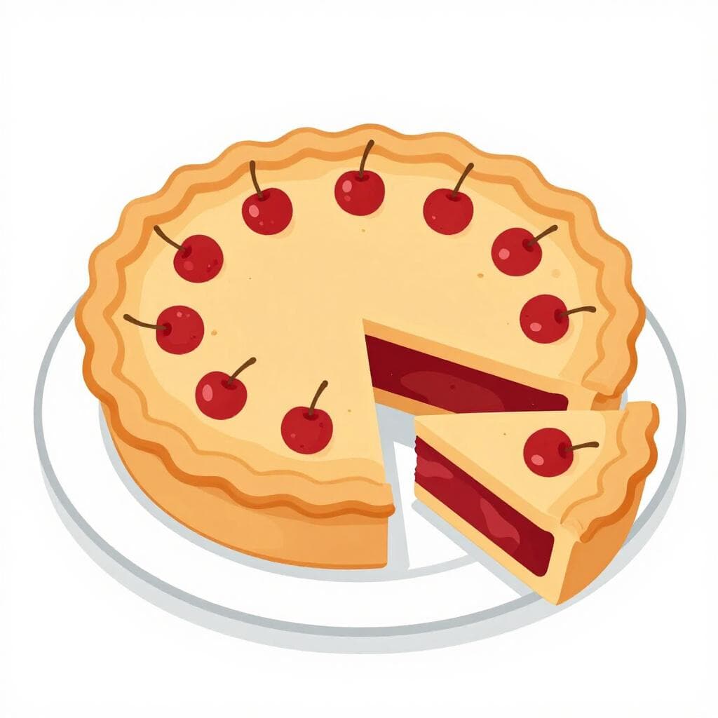 Ein bunter Kuchen, bei dem ein Stück vom Rest getrennt ist.