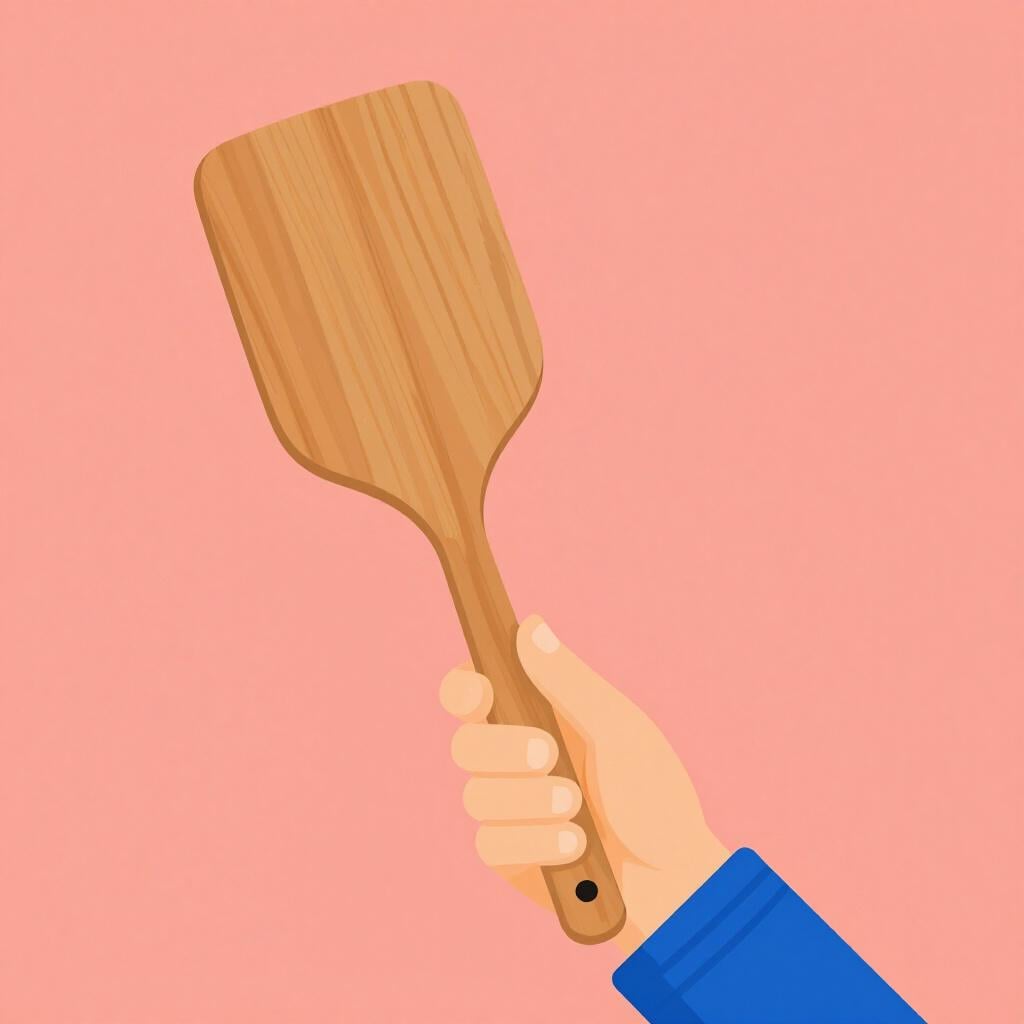 A person holding up a small wooden paddle at an auction.