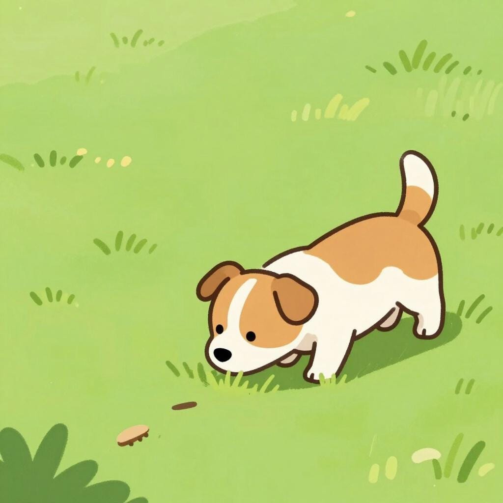 Un beagle curieux le nez au sol, reniflant une piste.