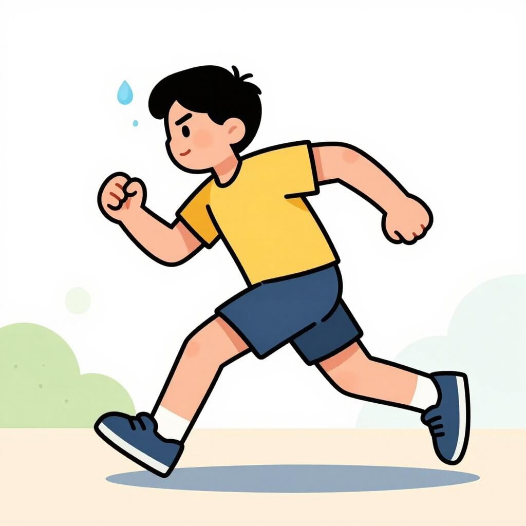 A determined runner crossing a finish line with great intensity and effort.