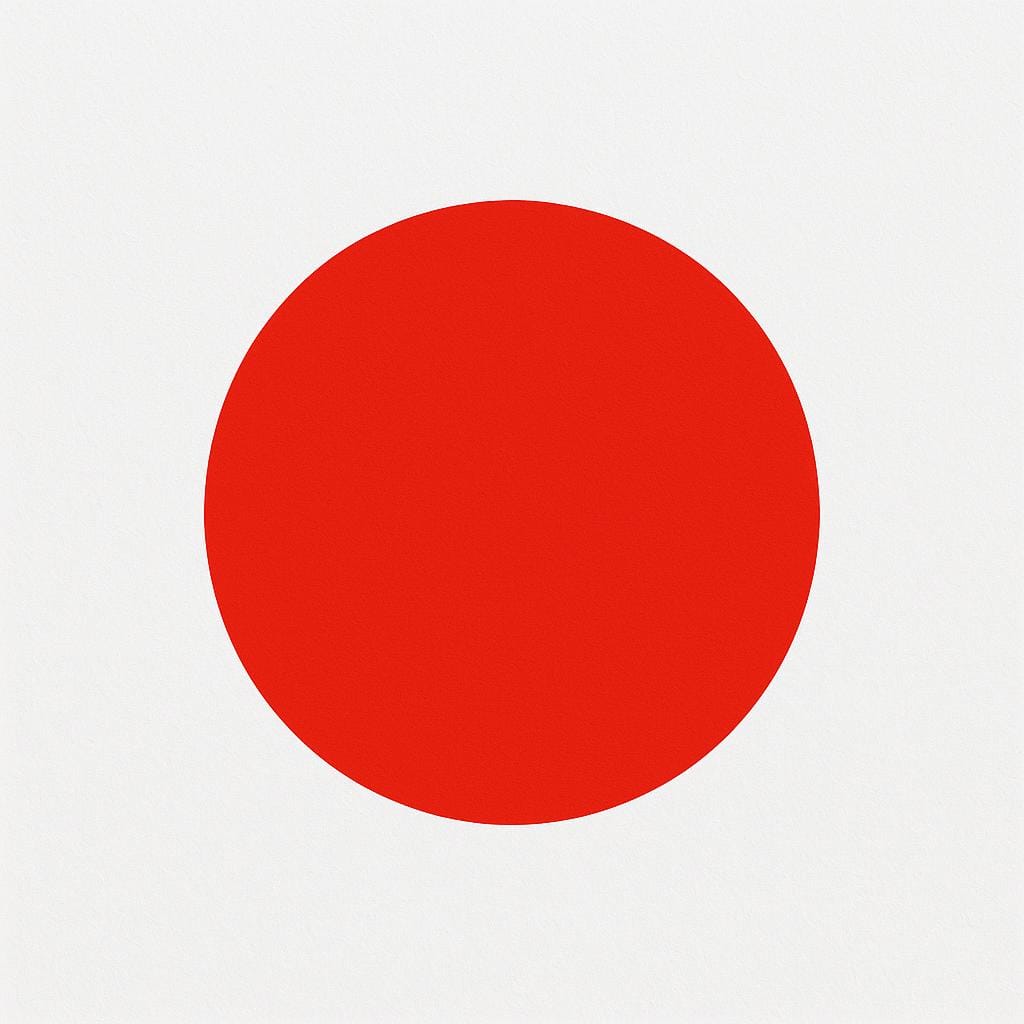 A vibrant red circle that is perfectly and completely filled with color, representing absolute completeness.
