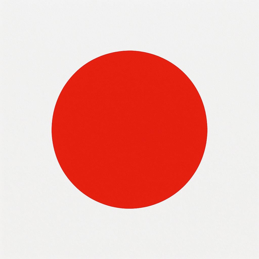 A vibrant red circle that is perfectly and completely filled with color, representing absolute completeness.