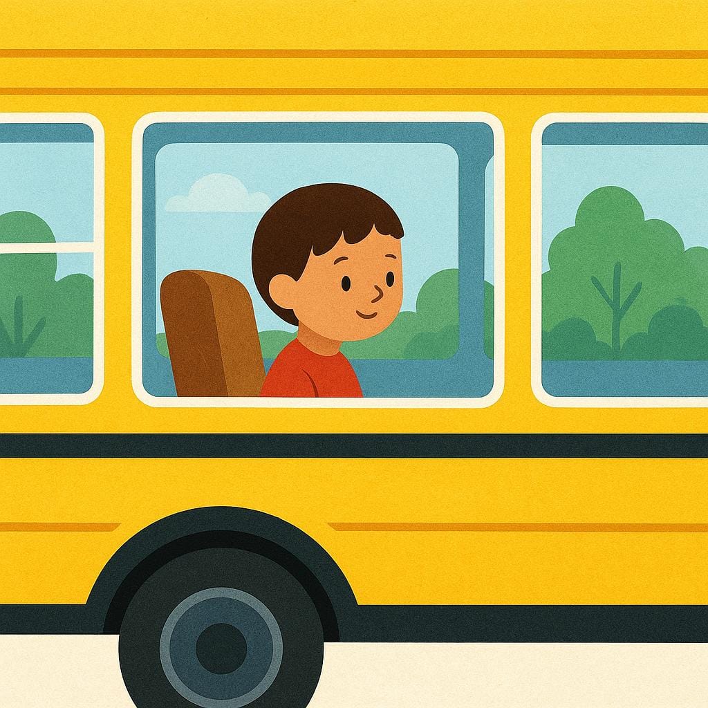 Une personne assise confortablement sur un siège à l'intérieur d'un bus ou d'un train public, regardant par la fenêtre, illustrant l'utilisation des transports.