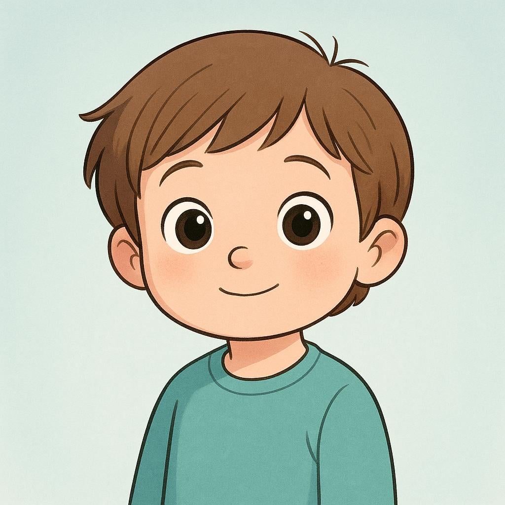 A young person looking attentively toward the side, indicating they are listening and ready to respond politely.