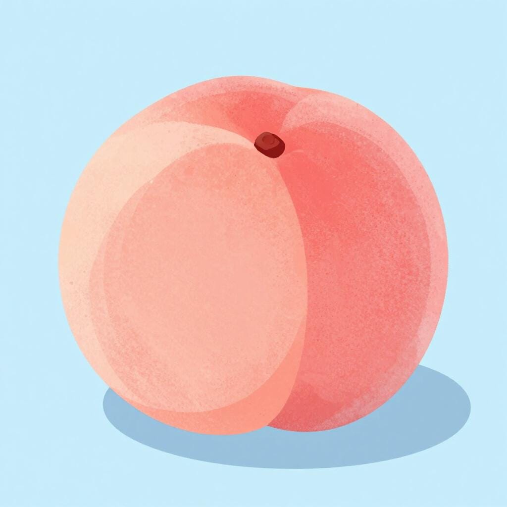 Una singola pesca piatta a forma di ciambella con buccia vellutata su una superficie di legno.